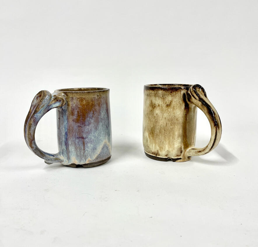 "Mugs" 2024, Glazed Black Clay