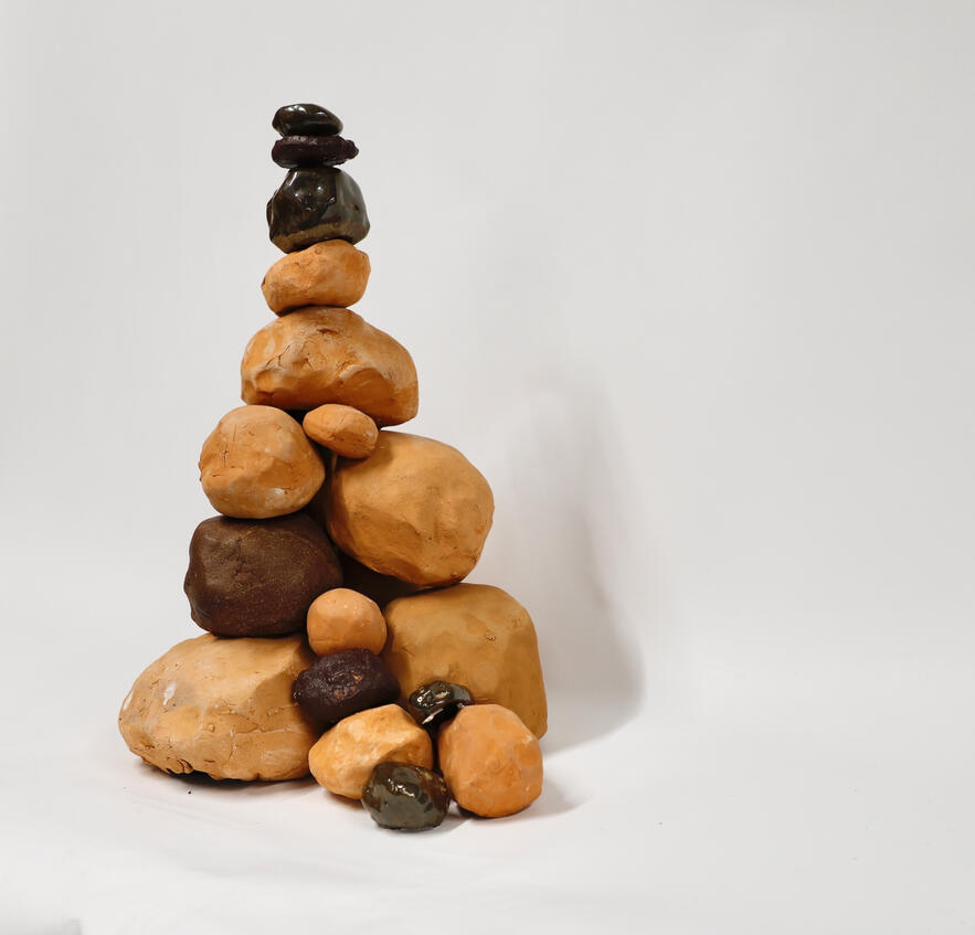 "Cairns" 2024, Foraged Clay