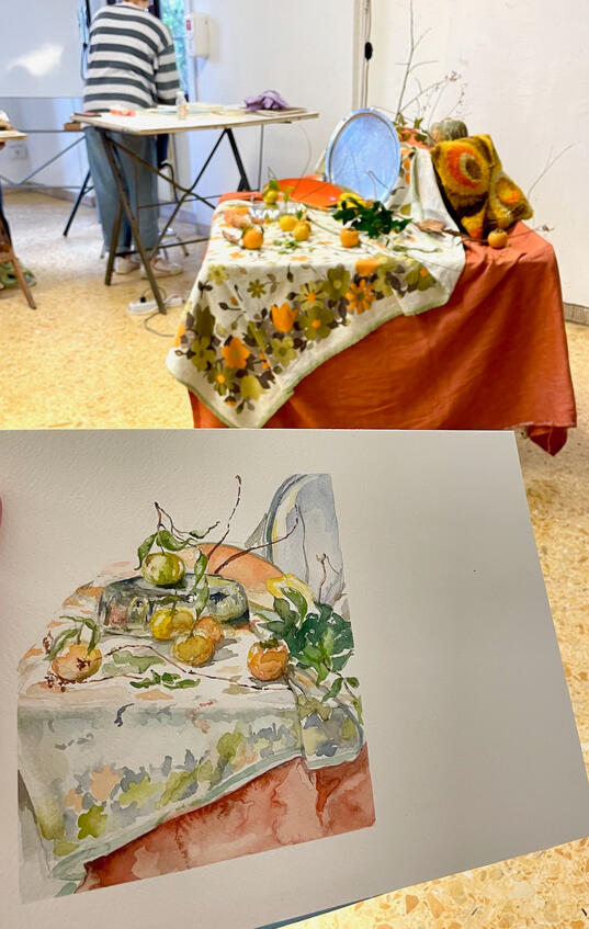 "Still Life Study" 2023, watercolor