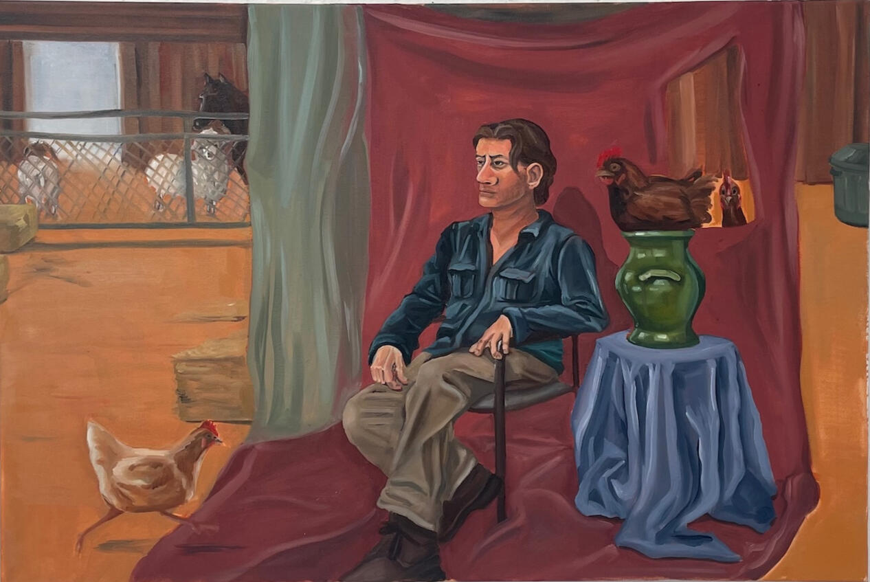"Farm Figure" 2022, Oil painting