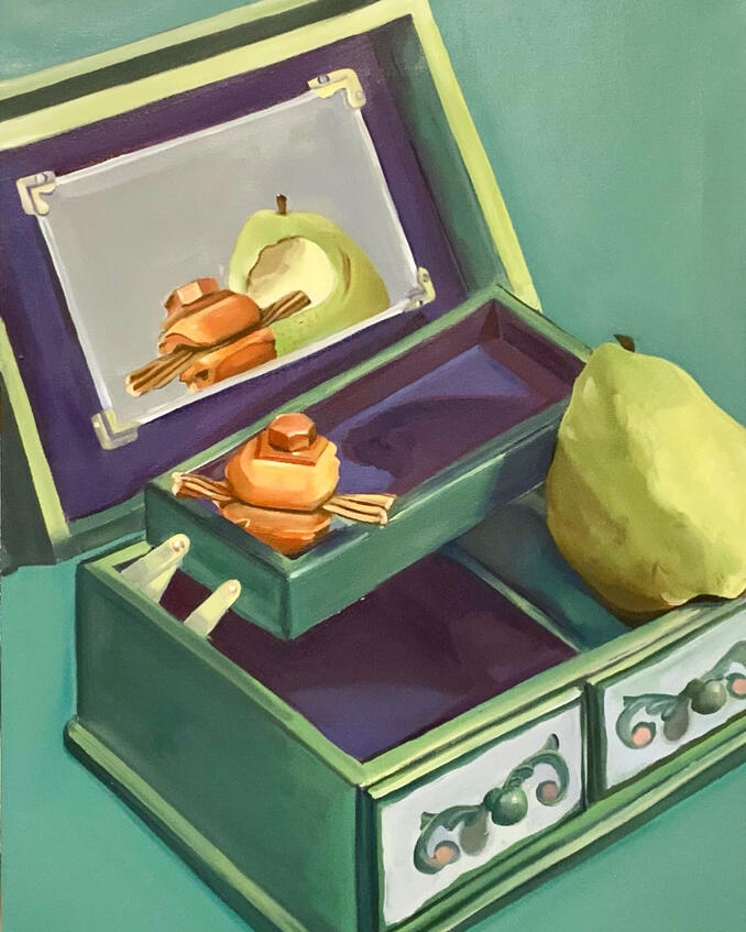 "Limited Color Palette Object Study" 2021, Oil Painting