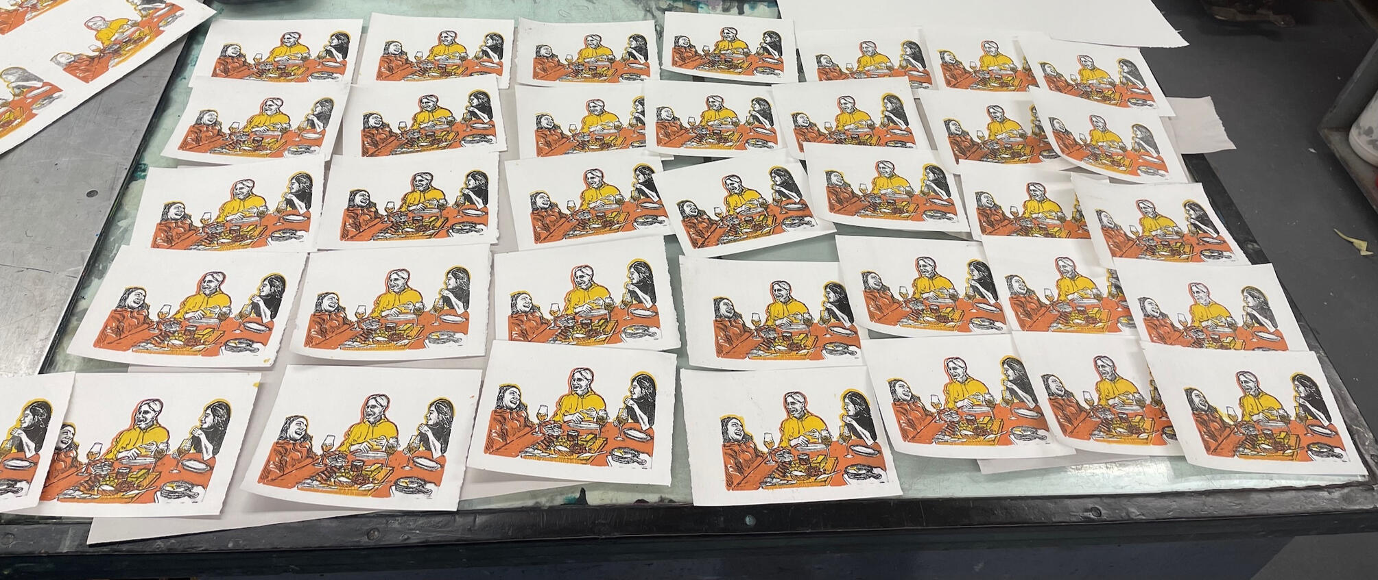 "Charcuterie" 2023, Pronto-plate Lithographs